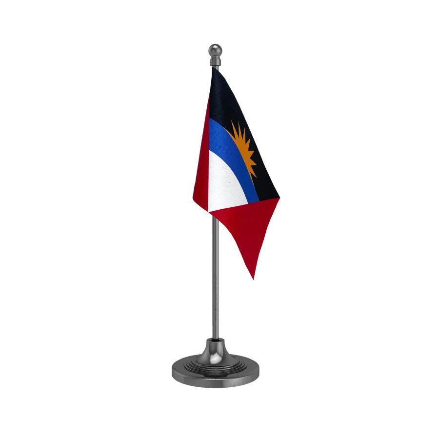 Antigua & Barbuda Table Flag of 4in x 6in With A Heavy Plastic Base