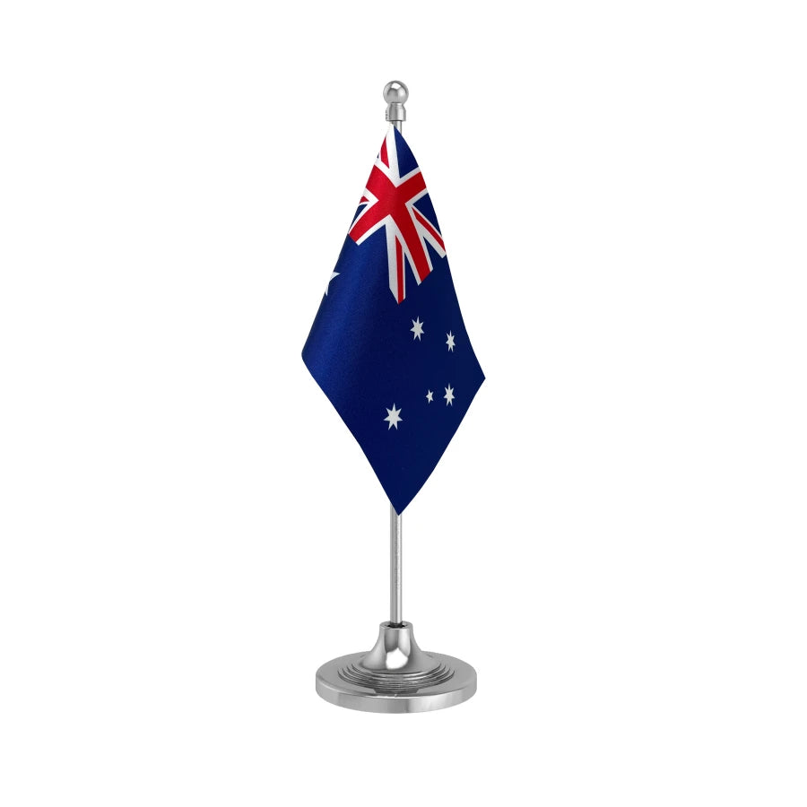 Australia Table Flag of 4in x 6in With A Heavy Plastic Base