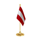 Austria Table Flag of 4in x 6in With A Heavy Plastic Base