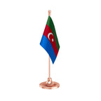 Azerbaijan Table Flag of 4in x 6in With A Heavy Plastic Base