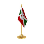 Burundi Table Flag of 4in x 6in With A Heavy Plastic Base