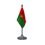 Burkina Faso Table Flag of 4in x 6in With A Heavy Plastic Base
