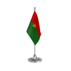 Burkina Faso Table Flag of 4in x 6in With A Heavy Plastic Base