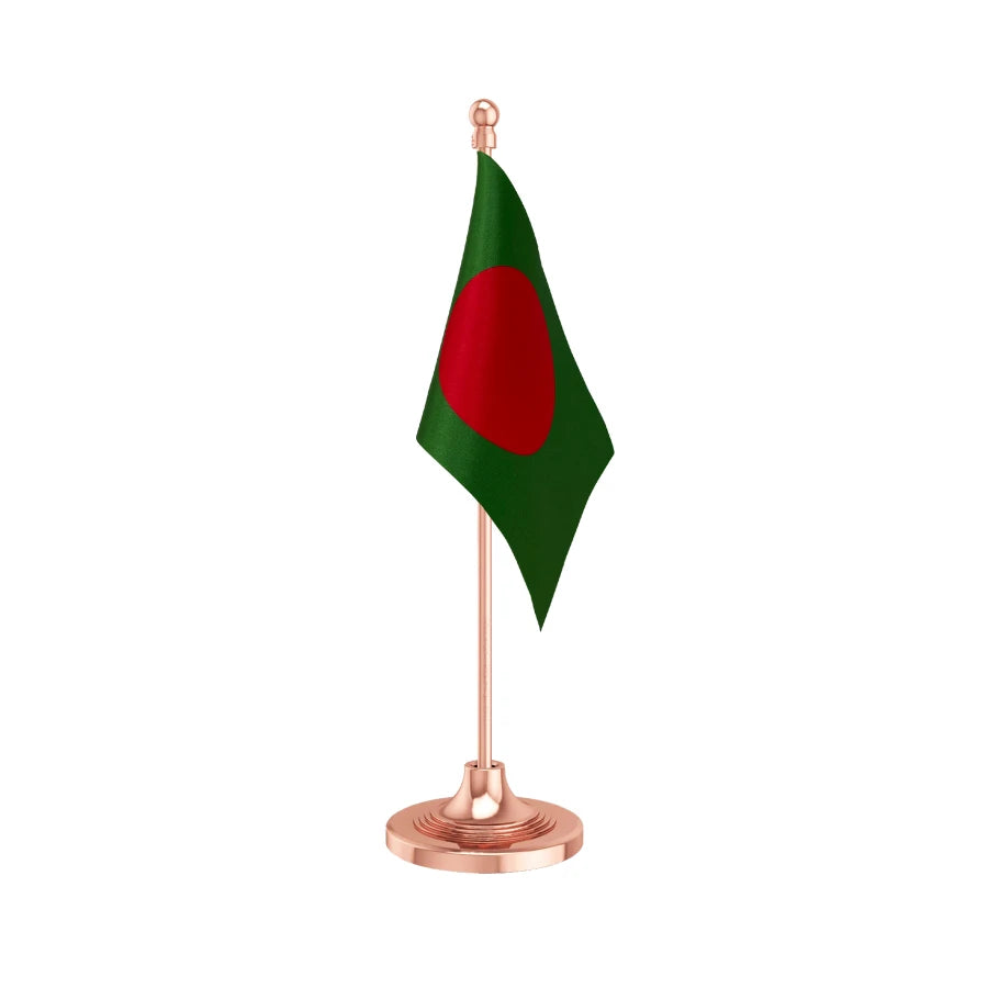 Bangladesh Desk Table Flag of 4in x 6in With A Heavy Plastic Base