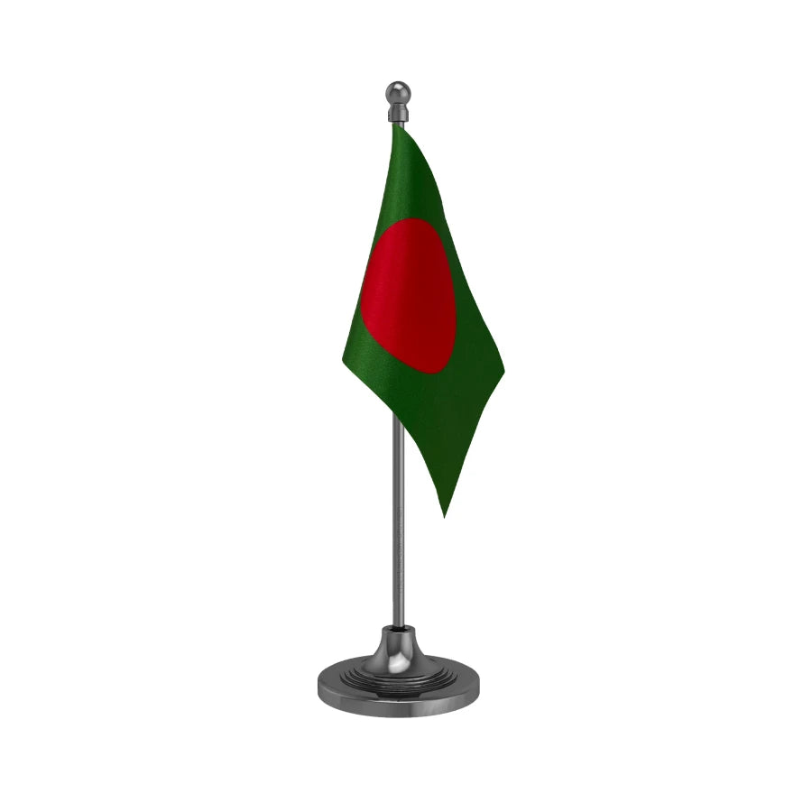Bangladesh Desk Table Flag of 4in x 6in With A Heavy Plastic Base