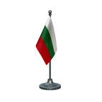 Bulgaria Table Flag of 4in x 6in With A Heavy Plastic Base