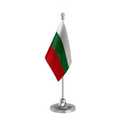 Bulgaria Table Flag of 4in x 6in With A Heavy Plastic Base