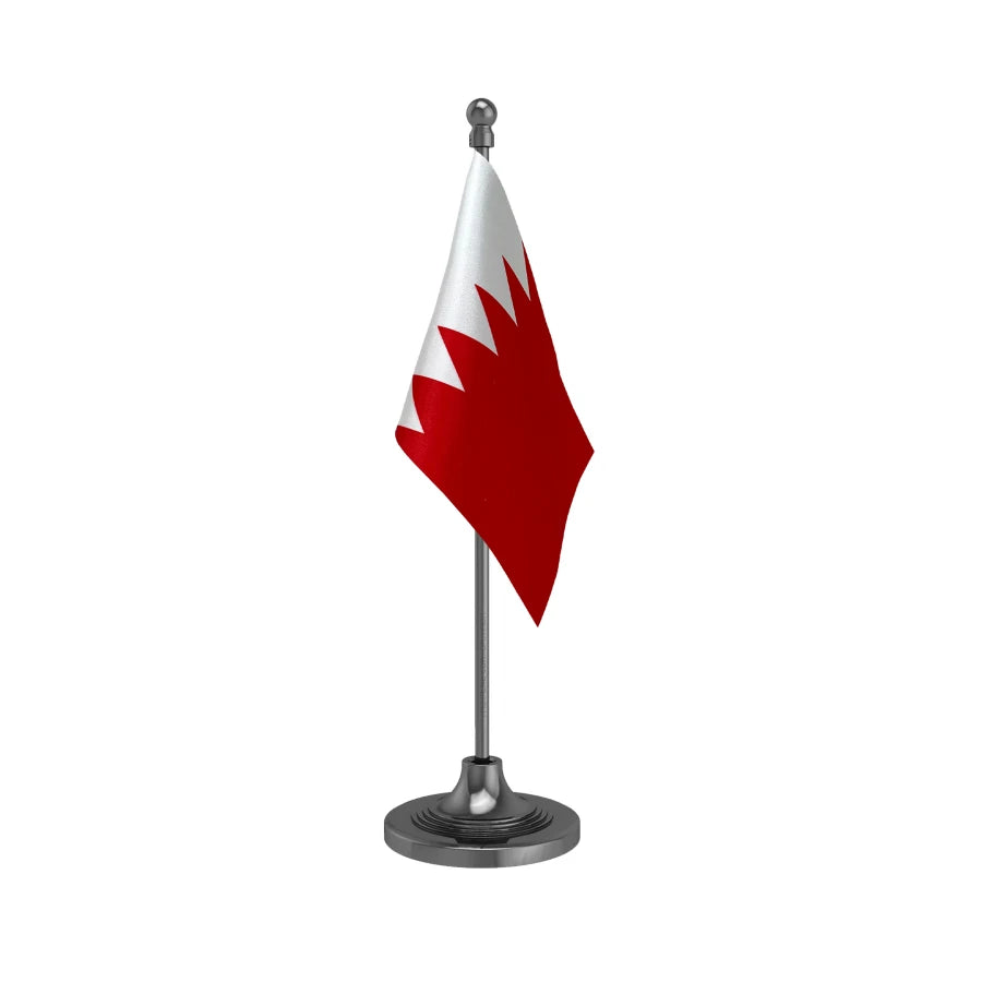 Bahrain Table Flag of 4in x 6in With A Heavy Plastic Base