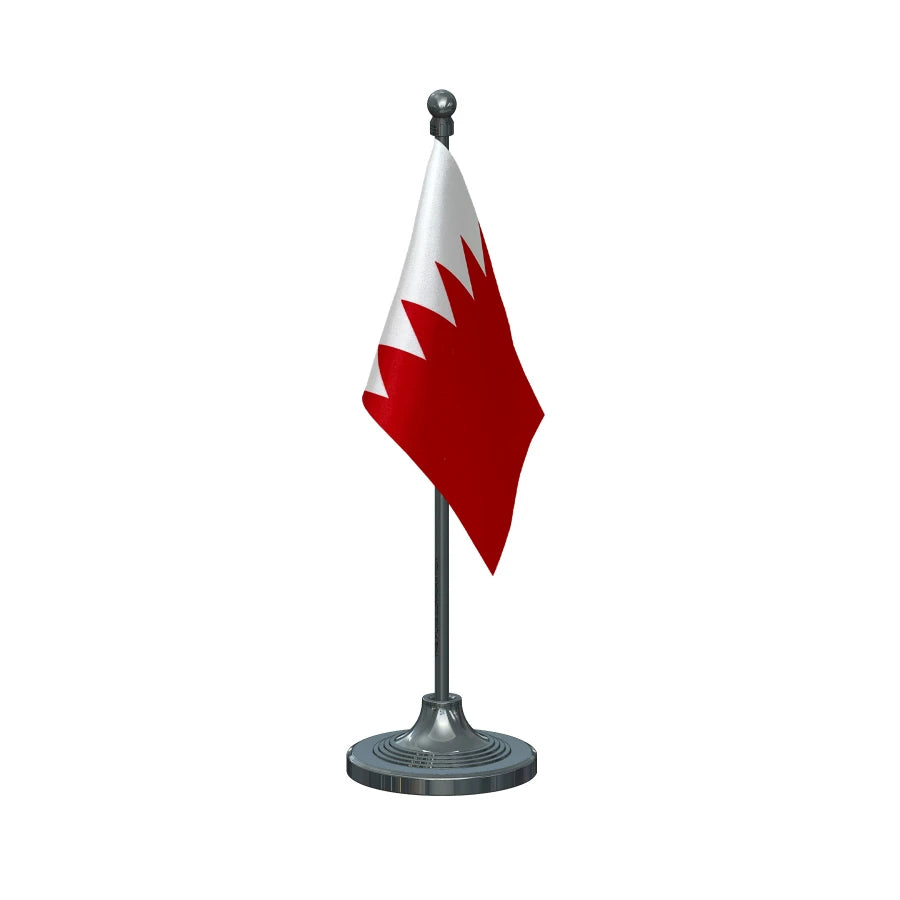 Bahrain Table Flag of 4in x 6in With A Heavy Plastic Base