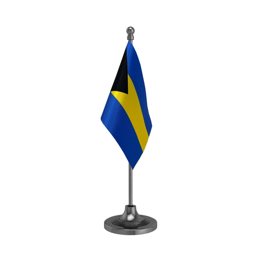 Bahamas Table Flag of 4in x 6in With A Heavy Plastic Base