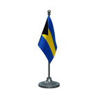Bahamas Table Flag of 4in x 6in With A Heavy Plastic Base