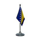 Bosnia & Herzegovina Table Flag of 4in x 6in With A Heavy Plastic Base
