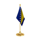 Bosnia & Herzegovina Table Flag of 4in x 6in With A Heavy Plastic Base