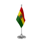 Bolivia Table Flag of 4in x 6in With A Heavy Plastic Base
