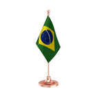 Brazil Table Flag of 4in x 6in With A Heavy Plastic Base