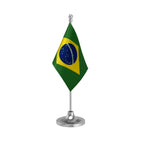 Brazil Table Flag of 4in x 6in With A Heavy Plastic Base