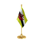 Brunei Darussalam Table Flag of 4in x 6in With A Heavy Plastic Base