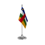 Central African Republic Table Flag of 4in x 6in With A Heavy Plastic Base