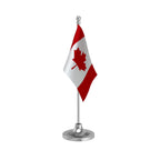 Canada Table Flag of 4in x 6in With A Heavy Plastic Base