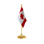 Canada Table Flag of 4in x 6in With A Heavy Plastic Base