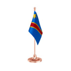 Congo (Kinshasa) Table Flag of 4in x 6in With A Heavy Plastic Base