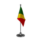 Corporation Republic of Congo (Brazzaville) Table Flag of 4in x 6in With A Heavy Plastic Base