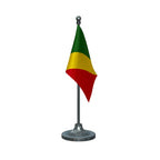 Corporation Republic of Congo (Brazzaville) Table Flag of 4in x 6in With A Heavy Plastic Base