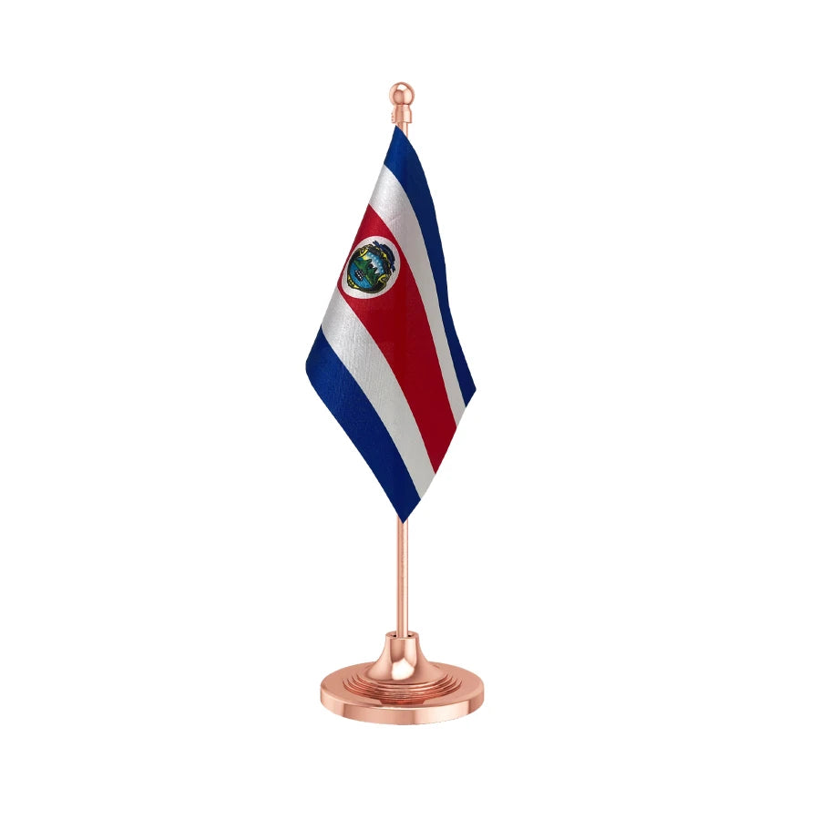 Costa Rica Table Flag of 4in x 6in With A Heavy Plastic Base
