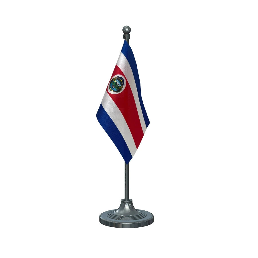 Costa Rica Table Flag of 4in x 6in With A Heavy Plastic Base