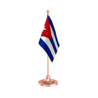 Cuba Table Flag of 4in x 6in With A Heavy Plastic Base