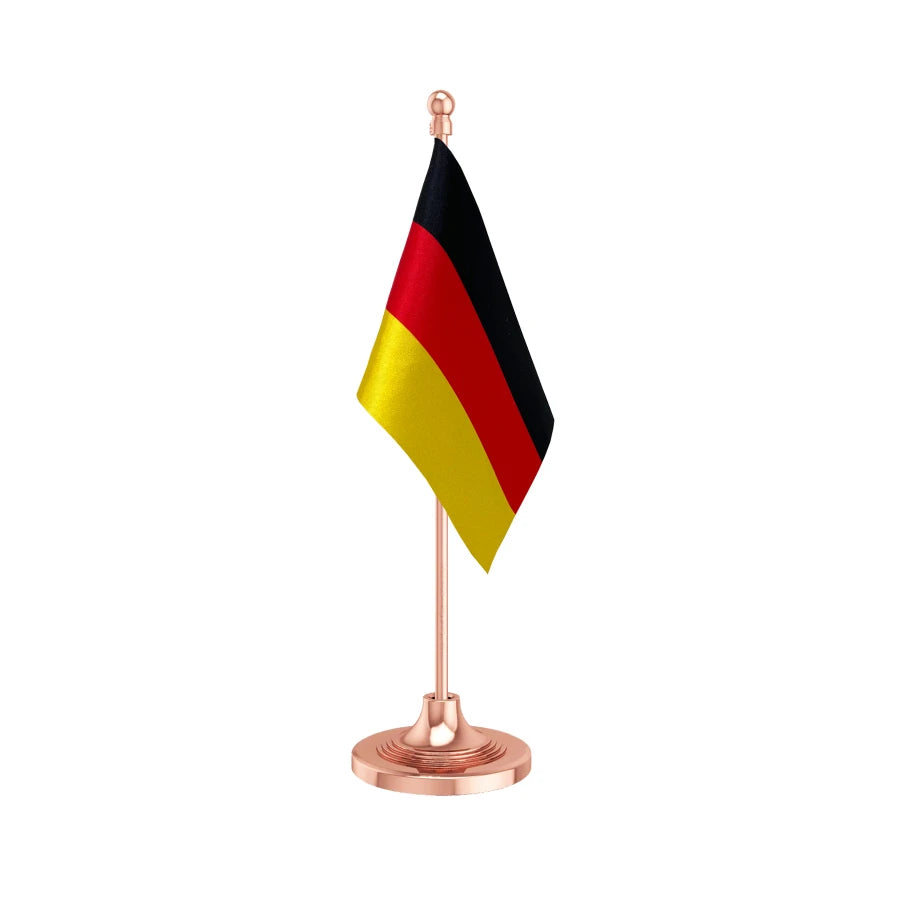 Germany Table Flag of 4in x 6in With A Heavy Plastic Base