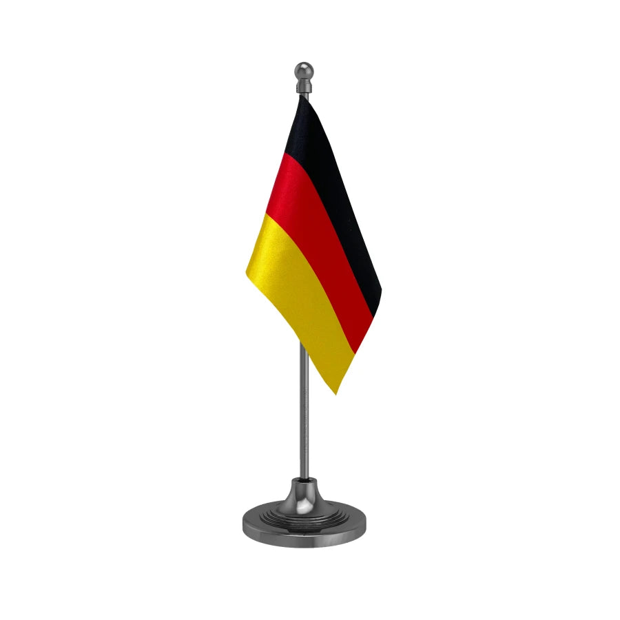 Germany Table Flag of 4in x 6in With A Heavy Plastic Base