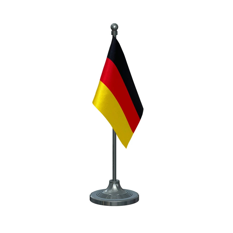 Germany Table Flag of 4in x 6in With A Heavy Plastic Base
