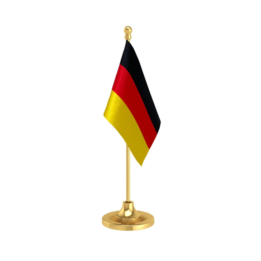 Germany Table Flag of 4in x 6in With A Heavy Plastic Base