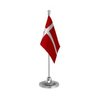 Denmark Desk Table Flag of 4in x 6in With A Heavy Plastic Base