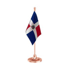 Dominican Republic Table Flag of 4in x 6in With A Heavy Plastic Base