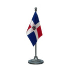 Dominican Republic Table Flag of 4in x 6in With A Heavy Plastic Base