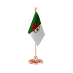 Algeria Table Flag of 4in x 6in With A Heavy Plastic Base