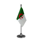 Algeria Table Flag of 4in x 6in With A Heavy Plastic Base