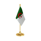 Algeria Table Flag of 4in x 6in With A Heavy Plastic Base