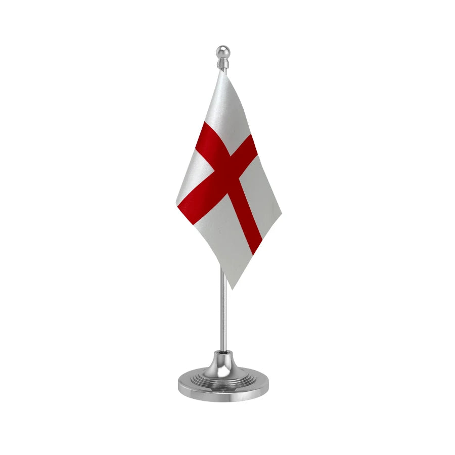 England Table Flag of 4in x 6in With A Heavy Plastic Base