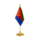 Eritrea Table Flag of 4in x 6in With A Heavy Plastic Base