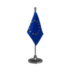 European Union Table Flag of 4in x 6in With A Heavy Plastic Base