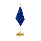 European Union Table Flag of 4in x 6in With A Heavy Plastic Base