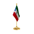 Equatorial Guinea Table Flag of 4in x 6in With A Heavy Plastic Base