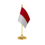 Indonesia Table Flag of 4in x 6in With A Heavy Plastic Base