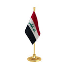 Iraq Table Flag of 4in x 6in With A Heavy Plastic Base