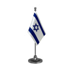 Israel Table Flag of 4in x 6in With A Heavy Plastic Base