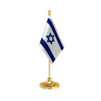 Israel Table Flag of 4in x 6in With A Heavy Plastic Base