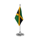 Jamaica Table Flag of 4in x 6in With A Heavy Plastic Base
